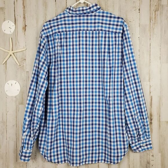 Old Navy Button Down Shirt Blue Check Size XL - Picture 2 of 11